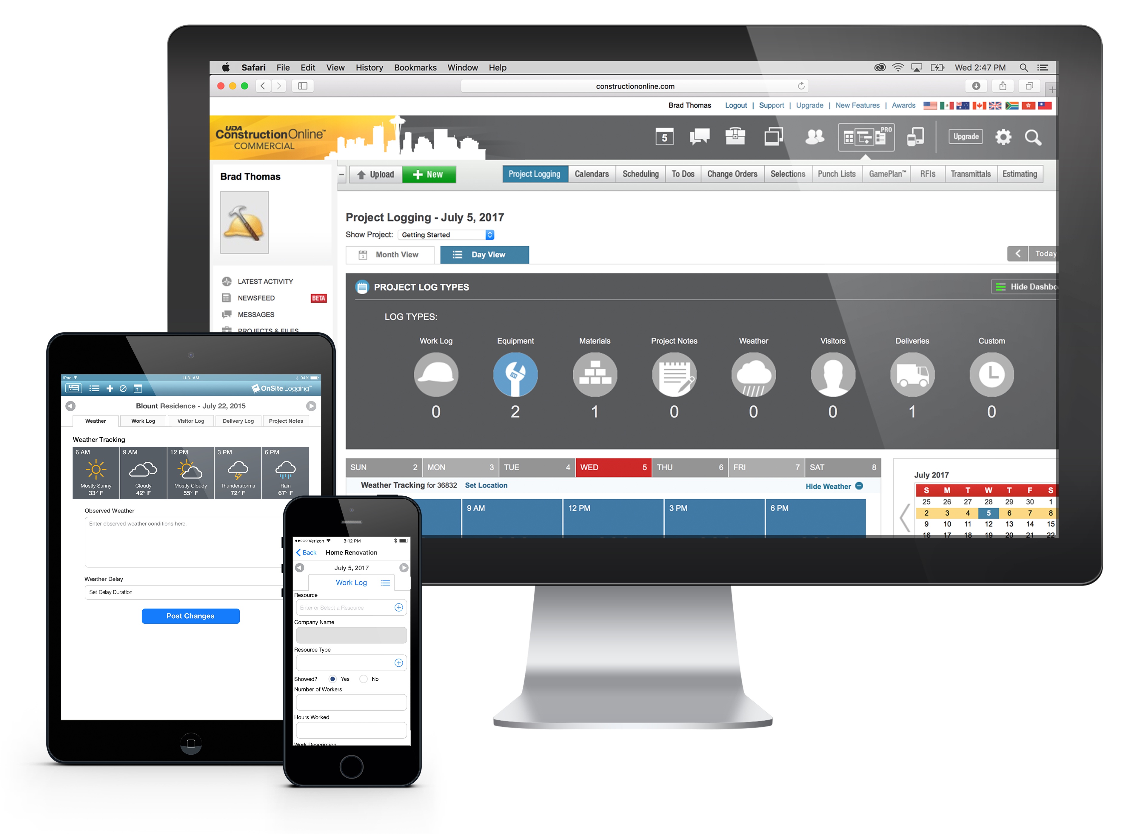 OnSite Logging Construction Daily Log App